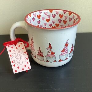 NWT Petal & Pearl Valentine Gnome and Heart Coffee Mug 16-20oz NEW